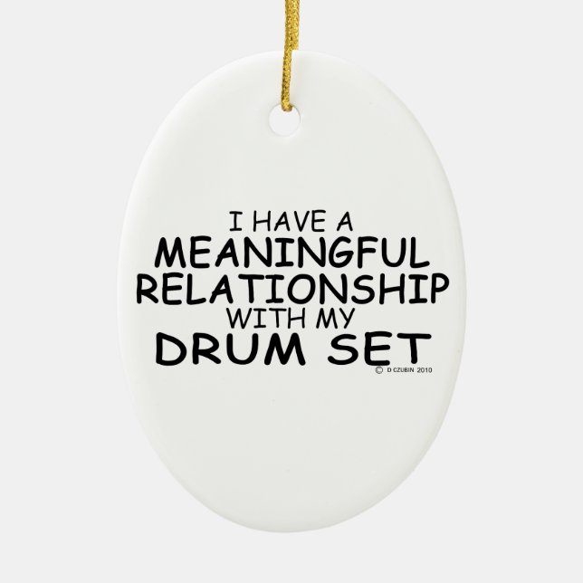 Bedeutsames Relationship-Drum-Set Keramik Ornament (Vorne)
