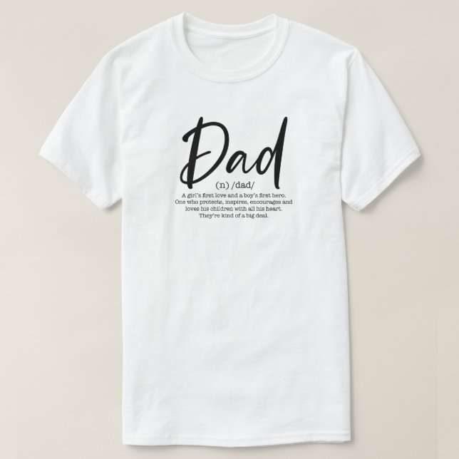 Bedeutsames Vater-Definitions-Geschenk für den Vat T-Shirt (Design vorne)