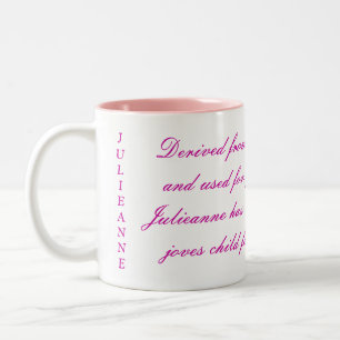 Bedeutung der Namen-Tassen Zweifarbige Tasse