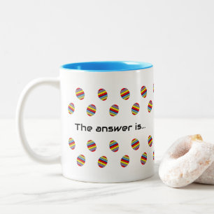 Bedeutung des Lebens 42 Ostereier Zweifarbige Tasse