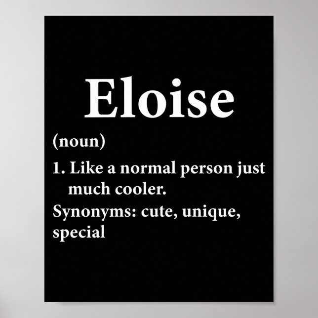 Bedeutung des Namens Eloise Poster (Vorne)