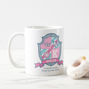Bedeutung des Namens Keelin Prinzessin Wappen rosa Kaffeetasse