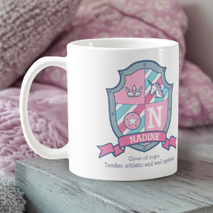Bedeutung des Namens Nardine rosa aqua blau Kaffeetasse