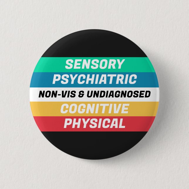 Bedeutungen der Disability Pride Flag Button (Vorderseite)