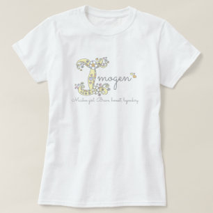 BEDEUTUNGS-Monogrammt-stück Imogen Mädchen I T-Shirt