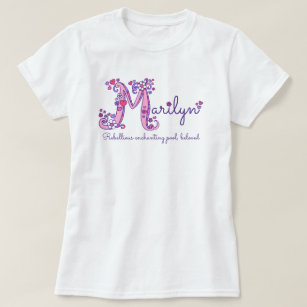 BEDEUTUNGS-Monogrammt-stück Marilyn-Mädchen M T-Shirt
