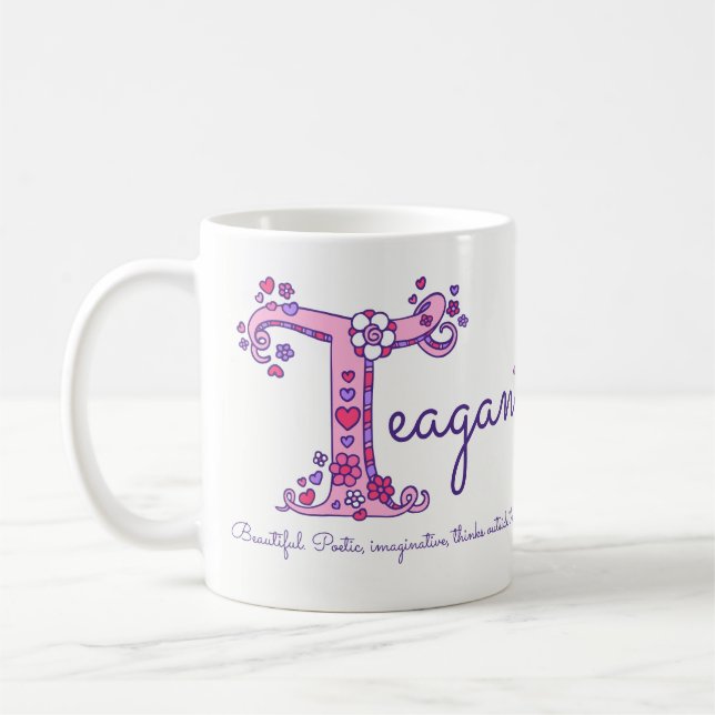 BEDEUTUNGSgekritzel-Kunst-Tasse Teagan Buchstaben Kaffeetasse (Links)