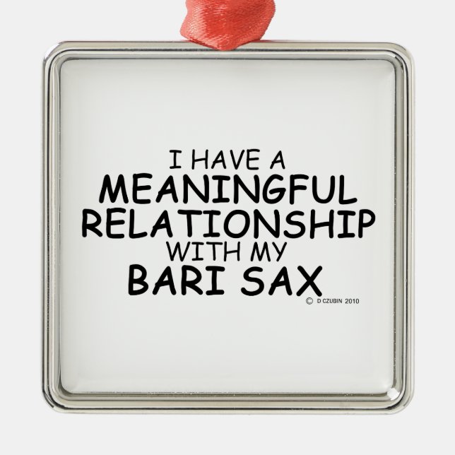 Bedeutungsvolle Beziehung Bari Sax Silbernes Ornament (Vorne)