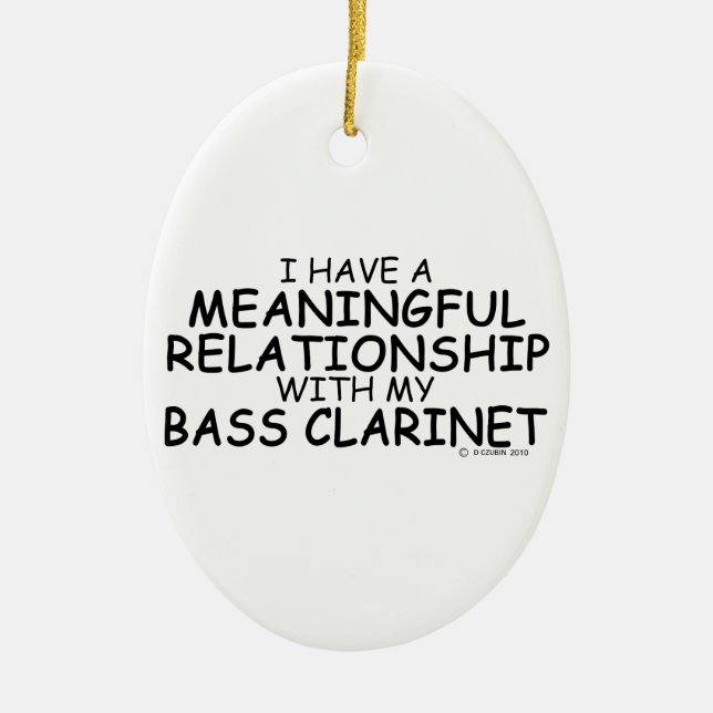 Bedeutungsvolle Beziehung Bass Klarinette Keramikornament (Vorne)