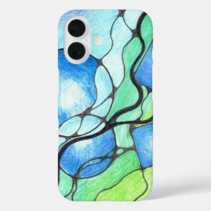 Bedeutungsvolle neurografische Kunst voller Farbe  iPhone 16 Hülle