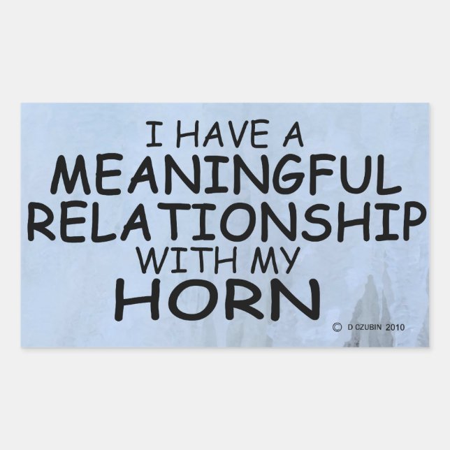 Bedeutungsvolle Relationship Horn Rechteckkantstic Rechteckiger Aufkleber (Vorderseite)