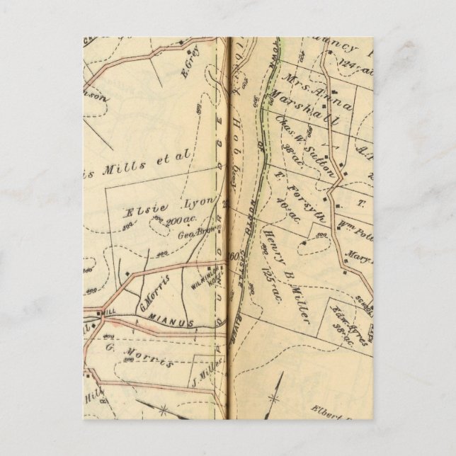 Bedford, New York Postkarte (Vorderseite)