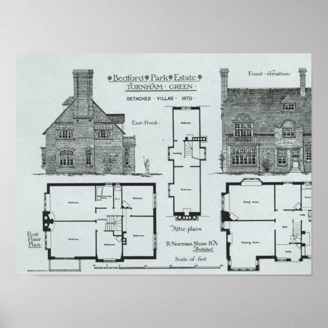 Bedford Park Anwesen Poster (Vorne)