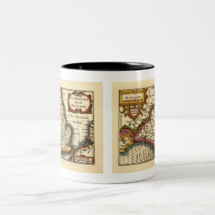 Bedfordshire Landkreis England Antique John Speed  Zweifarbige Tasse