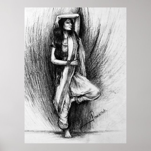 Bedhund - figurative Malerei Poster (Vorne)