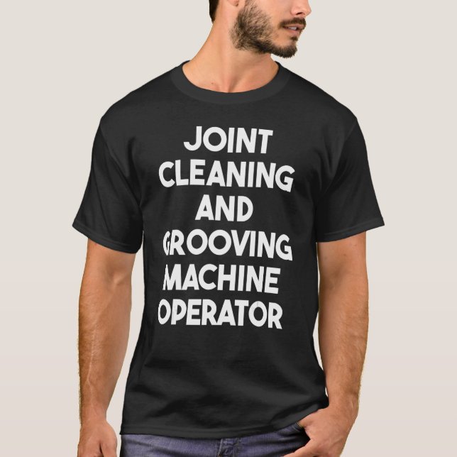 Bediener der gemeinsamen Reinigungs- und Bodenmasc T-Shirt (Vorderseite)