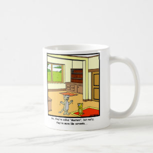 Bedienstete: Katzen-Cartoon Kaffeetasse