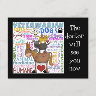 Bedingungen für Veterinärdienste in der Subway Art Postkarte