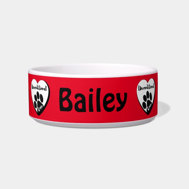 bedingungslose Liebe 2 Keramik Haustierschüssel Napf (Vorderseite)