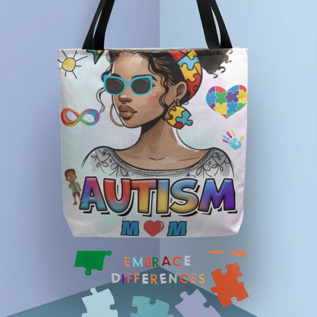 bedingungslose Liebe - Empowerment-Illustration-Ta Tasche (Carry your essentials with pride in our "Autism Mom" Empowerment Illustration Tote Bag)