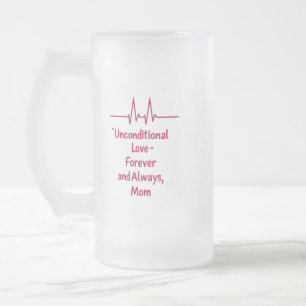 bedingungslose Liebe - Mattierte Tasse aus Glas zu