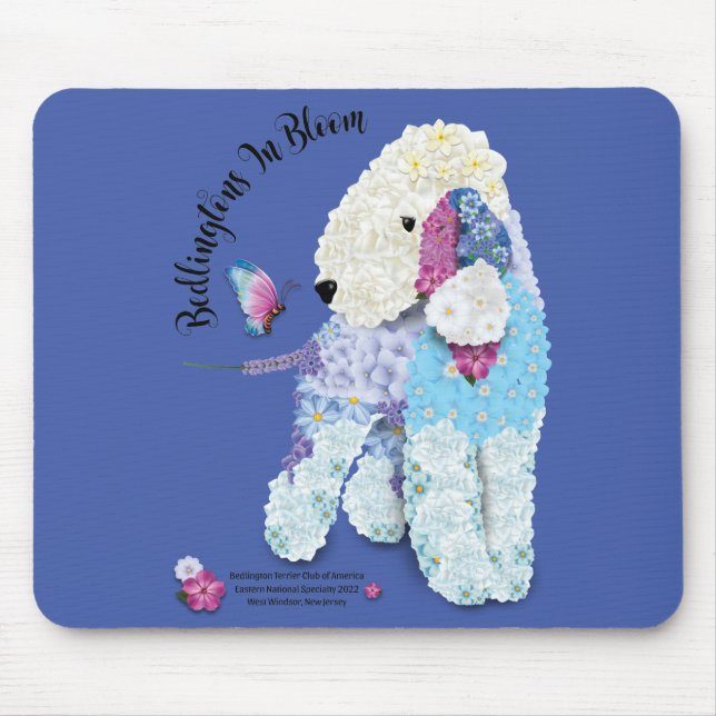 Bedlington in Bloom Mousepad (Vorne)