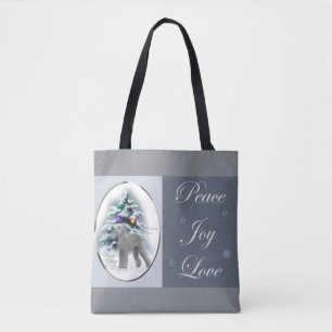 Bedlington Terrier Christmas Tasche