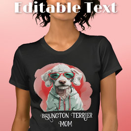 Bedlington Terrier Dog Mama Sonnenbrille T-Shirt