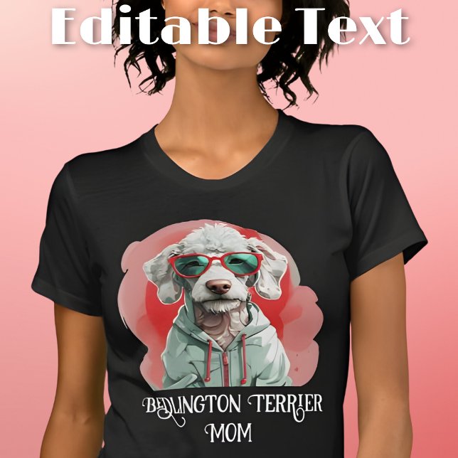 Bedlington Terrier Dog Mama Sonnenbrille T-Shirt (Von Creator hochgeladen)