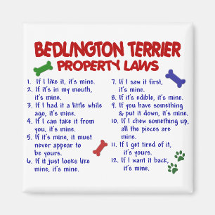BEDLINGTON TERRIER-Eigenschaftengesetze 2 Magnet