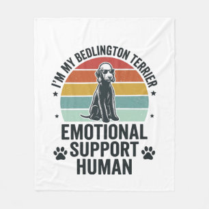Bedlington Terrier Emotionaler Unterstützer Mensch Fleecedecke