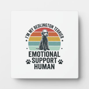 Bedlington Terrier Emotionaler Unterstützer Mensch Fotoplatte