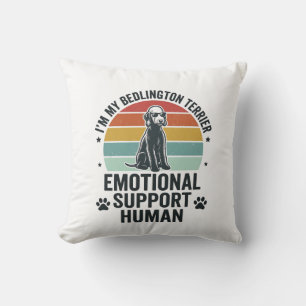 Bedlington Terrier Emotionaler Unterstützer Mensch Kissen