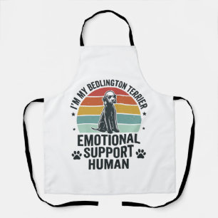 Bedlington Terrier Emotionaler Unterstützer Mensch Schürze