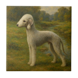 Bedlington Terrier Fliese
