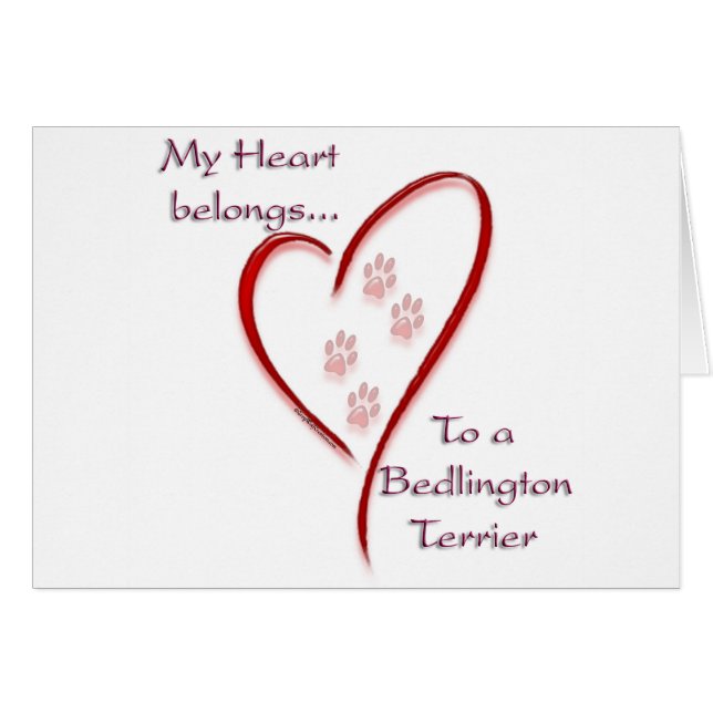 Bedlington Terrier Heart Belongs (Vorderseite (Horizontal))
