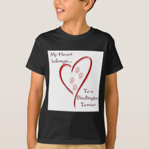 Bedlington Terrier Heart Belongs T-Shirt