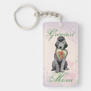 Bedlington Terrier Heart Mama Schlüsselanhänger