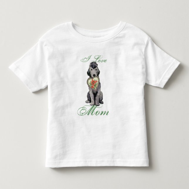 Bedlington Terrier Heart Mama T - Shirt (Vorderseite)
