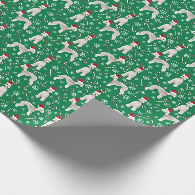 Bedlington Terrier Hunde Weihnachtsverpackung Geschenkpapier (Ecke)