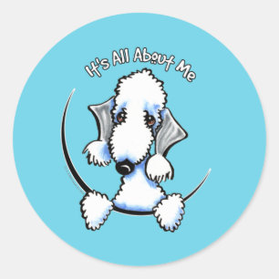 Bedlington Terrier IAAM Runder Aufkleber