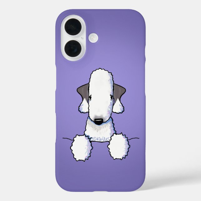 Bedlington Terrier iPhone 16 Hülle (Rückseite)