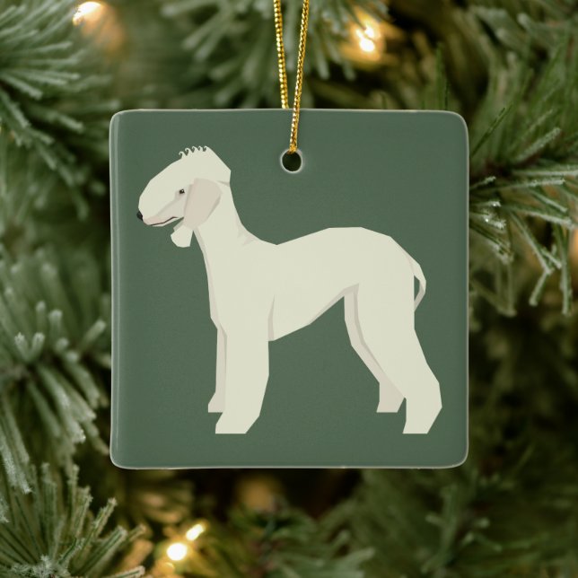 Bedlington Terrier Keramikornament (Baum)