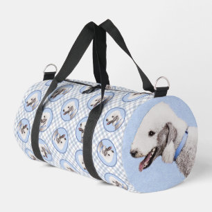 Bedlington Terrier Malerei Sandfarbener Hund Kunst Duffle Bag