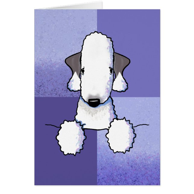 Bedlington Terrier Note Card (Vorne)