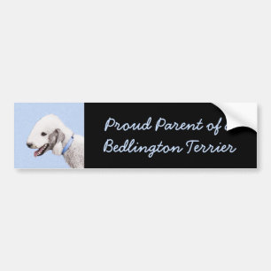 Bedlington Terrier Painting - Original Dog Art Autoaufkleber