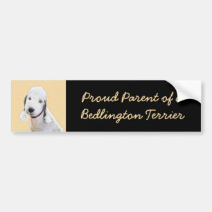 Bedlington Terrier Painting - Original Dog Art Autoaufkleber
