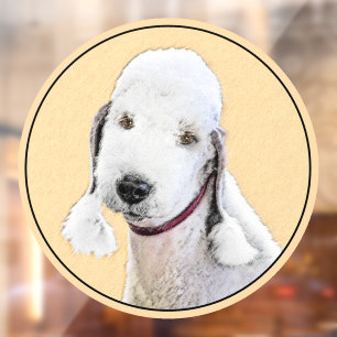 Bedlington Terrier Painting - Original Dog Art Fensteraufkleber