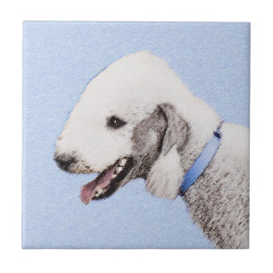 Bedlington Terrier Painting - Original Dog Art Fliese