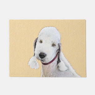 Bedlington Terrier Painting - Original Dog Art Fußmatte